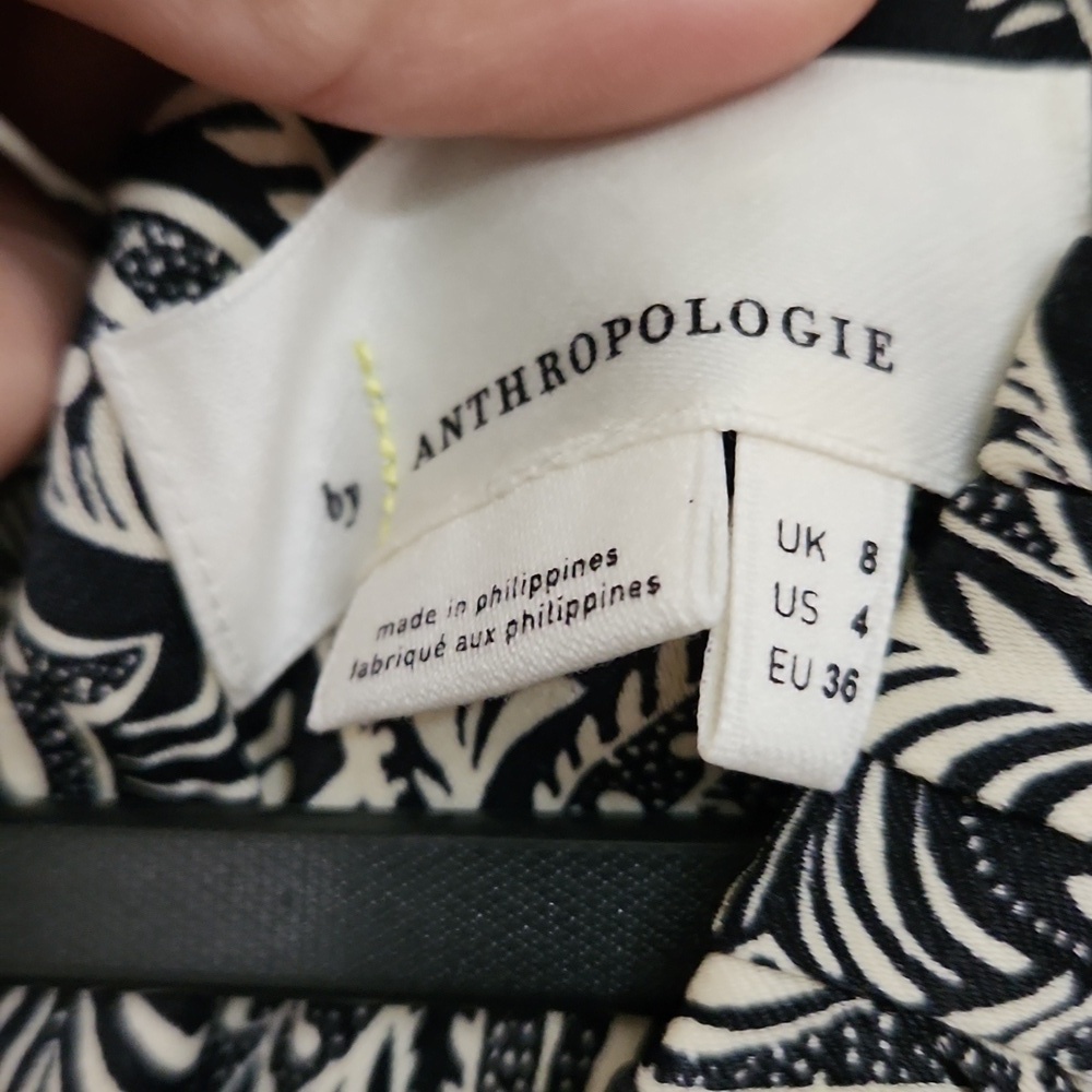 Anthropology Romper Size 4 Bohemian Lounge Paisley Fall Ruffle Sleeve - Picture 12 of 15